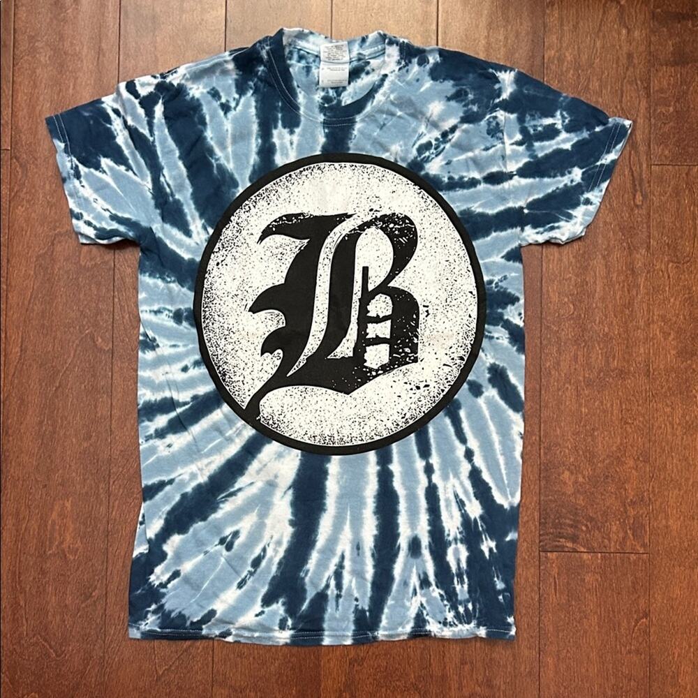 Beartooth Blue Tie-Dye Graphic Band Tee, Size Small, NWOT